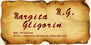 Margita Gligorin vizit kartica